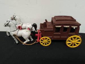 Vintage Cast Iron BrownWagon