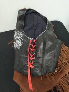 Bebe Vest and Vintage Pioneer Poncho