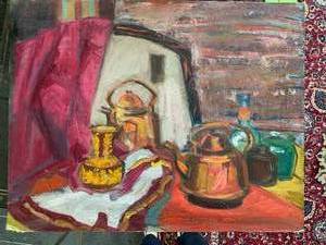 lot 184 image: Elizebeth Grant Oil Painting - still life