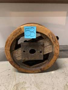 lot 53 image: Antique Machine Wheel