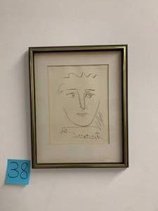 lot 38 image: Signed Picasso Etching