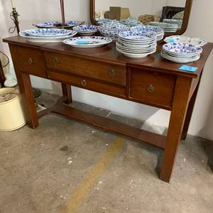lot 3 image: Solid Wood Hidden DeskBuffet