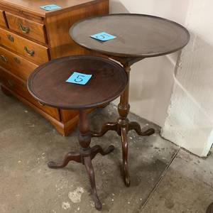 lot 5 image: Two Antique Style Round Tables