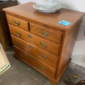 lot 6 image: Mahogany Bachelors Chest by Charles Pavlish (1914-2015)