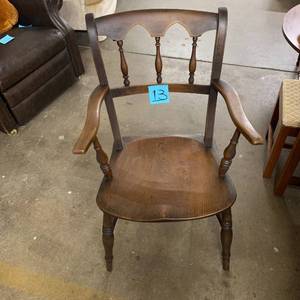 lot 13 image: Wooden Armchair