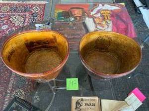 lot 147 image: Pair of English Leather Hat Box