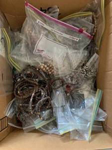 lot 156 image: Large Box Beads and Jewelry