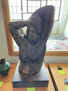 lot 123 image: Wood Sculpture Carving Signed Schule