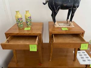 lot 117 image: Conant Ball Pair Night Stand-Side Table