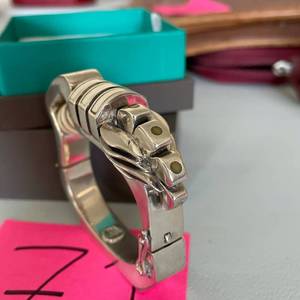 lot 71 image: Modernist Sterling Bangle