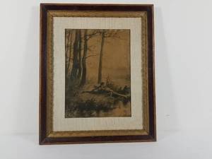 Antique Framed Litho