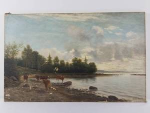Ogden Wood Antique Oil on Canvas