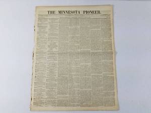 Early MN Pioneer Newspaper