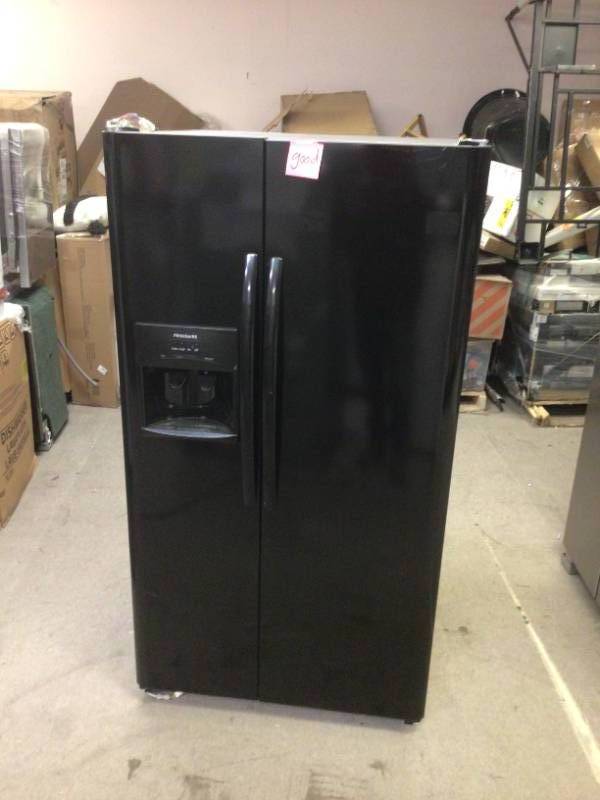 black frigidaire refrigerator with ice maker