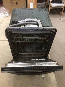 lot 17 image: 24 in. Black Stainless Steel Top Control Built-In StormWash Tall Tub Dishwasher with AutoRelease, 3rd Rack, and 48 dBA by Samsung