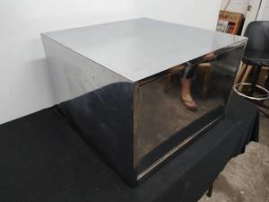 Metallic Cabinet End Table