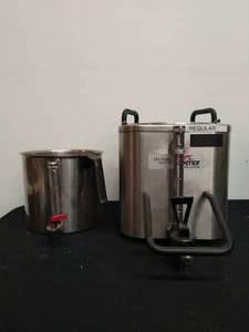 Two Stainless Coffee Dispensers