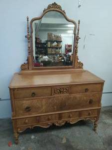 Vintage Eastlake Style Dresser with Mirror