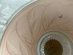 lot 12 image: Pink Art Deco Ceiling Light shade