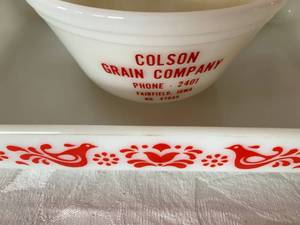 lot 18 image: McKee, Pyrex, and Fire King Cookware