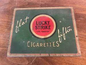 lot 135 image: Vintage Lucky Strike Metal Box