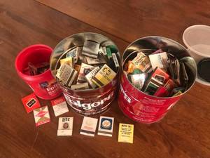 lot 197 image: 3 Can of Vintage Matchbooks