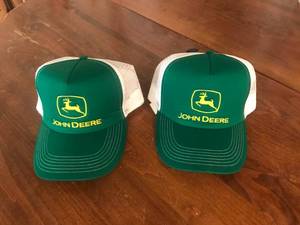 lot 198 image: 2 New John Deere Caps