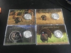 lot 259 image: North American Wild Turkey Grand Slam 4 Coin Set
