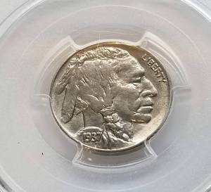 1937-D BUFFALO NICKEL AU58