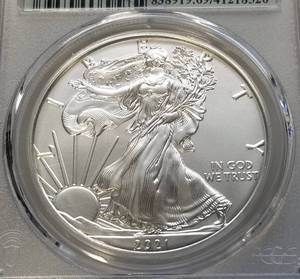 2021-S TYPE 1 EMERGENCY ISSUE AMERICAN SILVER EAGLE MS69 PCGS