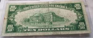 1929 US $10 NATIONAL CURRENCY BANK OF KANSAS CITY