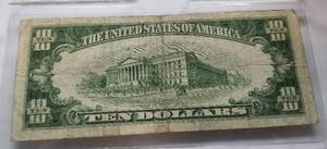 1950-A US GREEN SEAL $10 NOTE