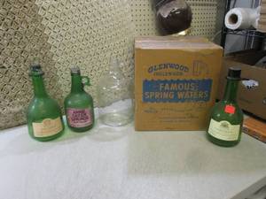 lot 11 image: (F-2) Vintage Bottles in Vintage Gl...