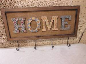 lot 32 image: (FS) Home Wall Decor with Hooks 25 ...