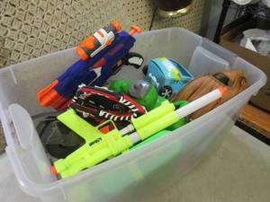 lot 160 image: (A-4T) Tote Full of Assorted Toys...