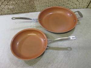 lot 196 image: (RM3) 2 Gotham Steel Fry Pans...