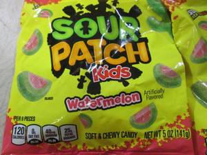 lot 264 image: (B-1) 12 Bags of Sour Patch Kids Wa...
