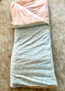 lot 70 image: Down Feather Comforter with Hand Made Farmhouse Style Duvet Cover