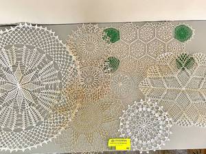 lot 62 image: Lot of 8 Assorted Handmade Crochet Doilies