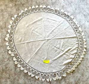lot 66 image: Large Handmade Crochet Table Cloth