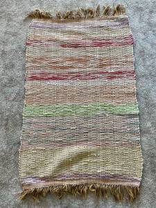 lot 79 image: Handmade Multicolored Rag Rug