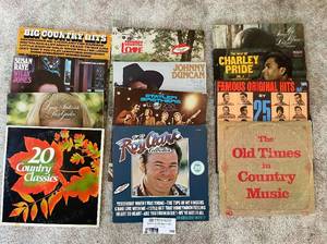lot 103 image: Lot of 12 Country Music Vinyl Records Statler Brothers, Various Artists