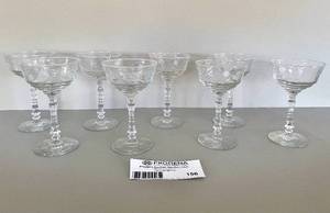 lot 156 image: Lot of 8 Clear Wine Glasses