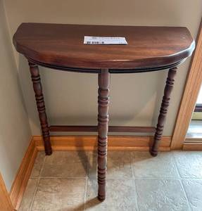 lot 163 image: Half Moon Wooden Library Table