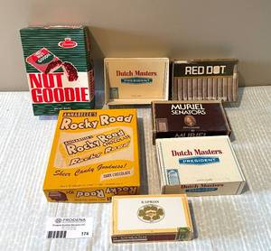 lot 174 image: Vintage Cigar and Candy Boxes (Empty)