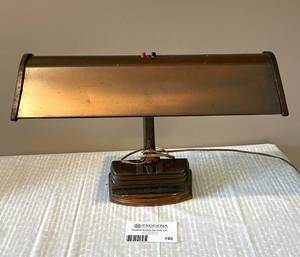 lot 192 image: Large Brass Piano Lamp