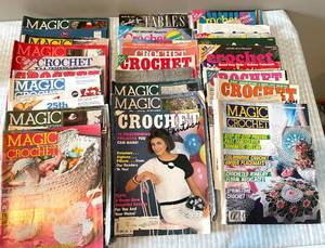 lot 212 image: Large Lot of Vintage Crochet Magazines