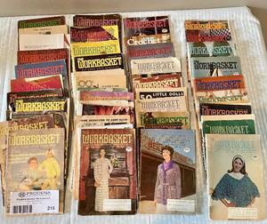 lot 216 image: Large Lot of Workbasket Sewing Magazines 1970s 1980s