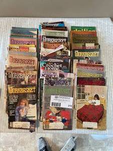 lot 215 image: Large Lot of Workbasket Sewing Magazines 1970s 1980s 1990s
