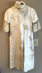 lot 235 image: Vintage Girls White Handmade Dress